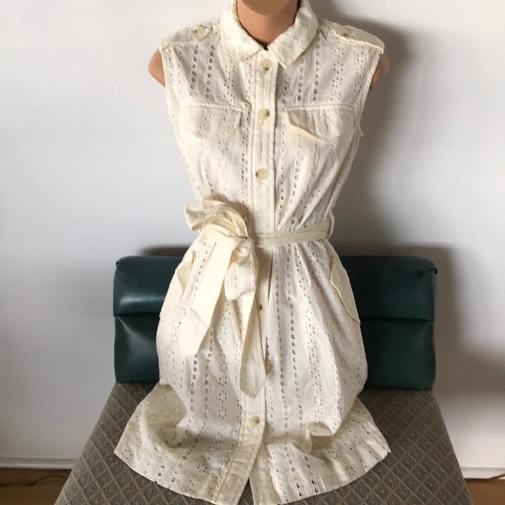 NWT Banana Republic Petite cotton dress w/belt - Picture 1 of 9